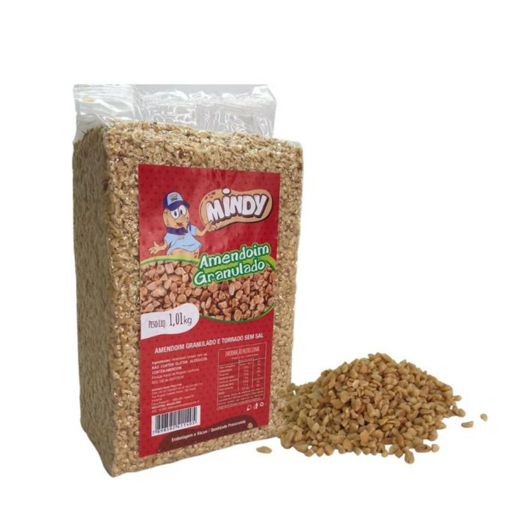 AMENDOIM GRANULADO E TORRADO 1KG – MINDY