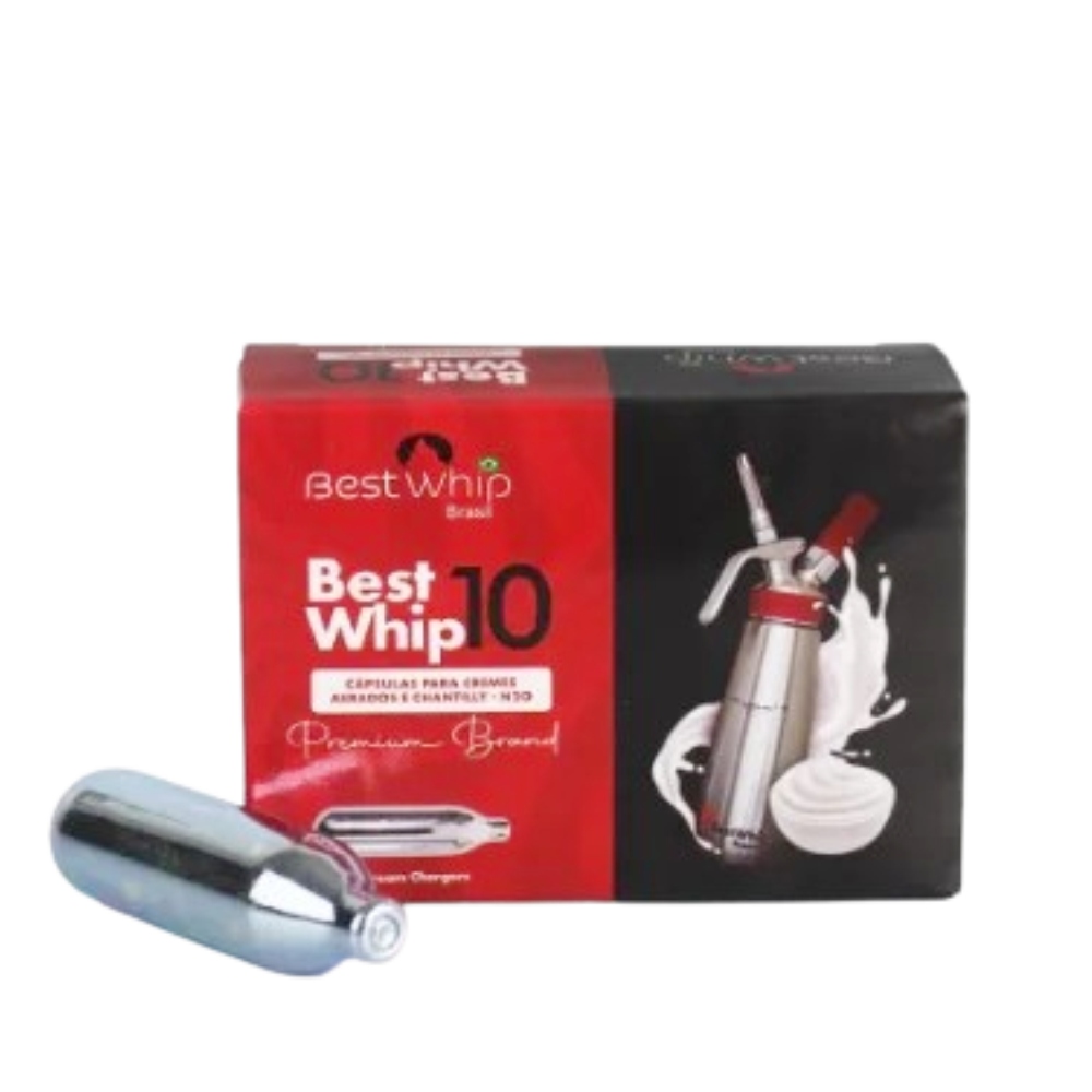 Kit Com 10 Cápsulas De Gás Para Chantilly N20 Best Whip