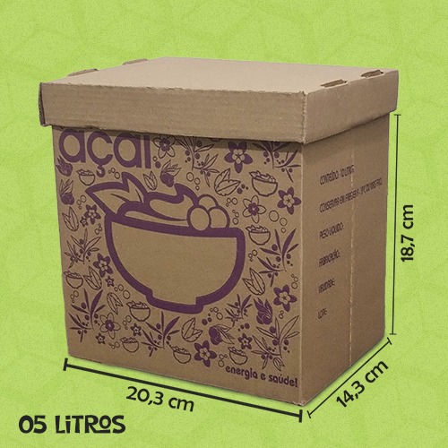Caixa Parda Açaí Viva Box 5L / 10L