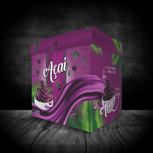 Caixa colorida açaí Viva Gráfica 5L / 10L
