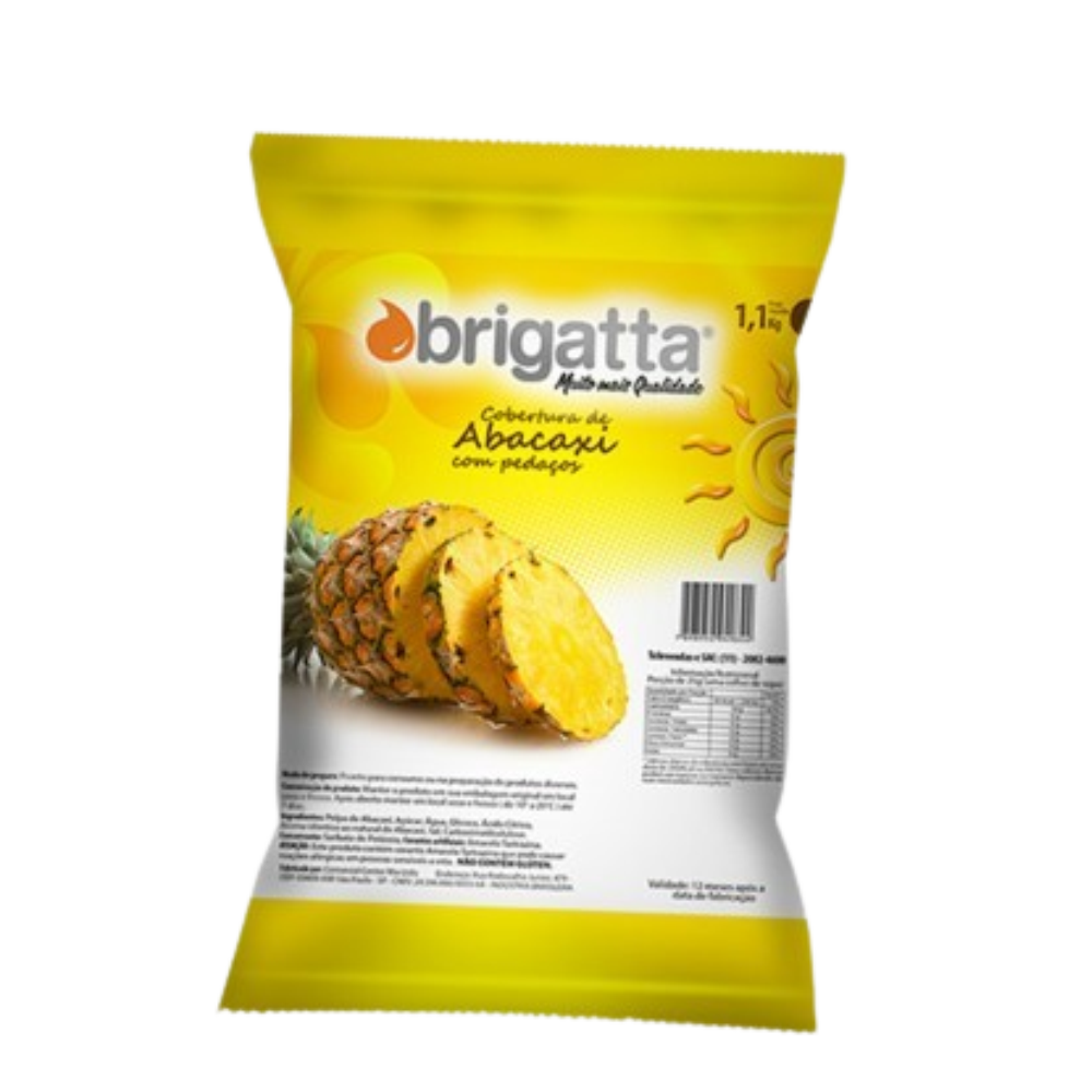 Cobertura Abacaxi c/ pedaços 1,100kg – Brigatta