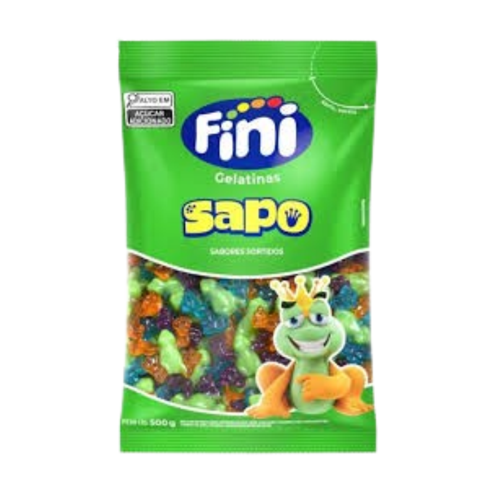 Bala Gelatina Fini Sapos Colorida 500g – Fini