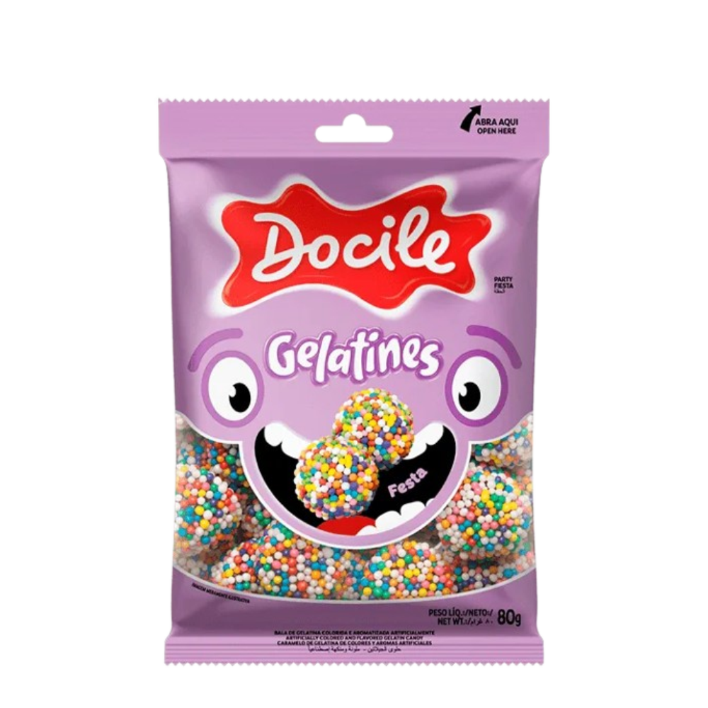 Bala De Gelatina Festa 80g Docile